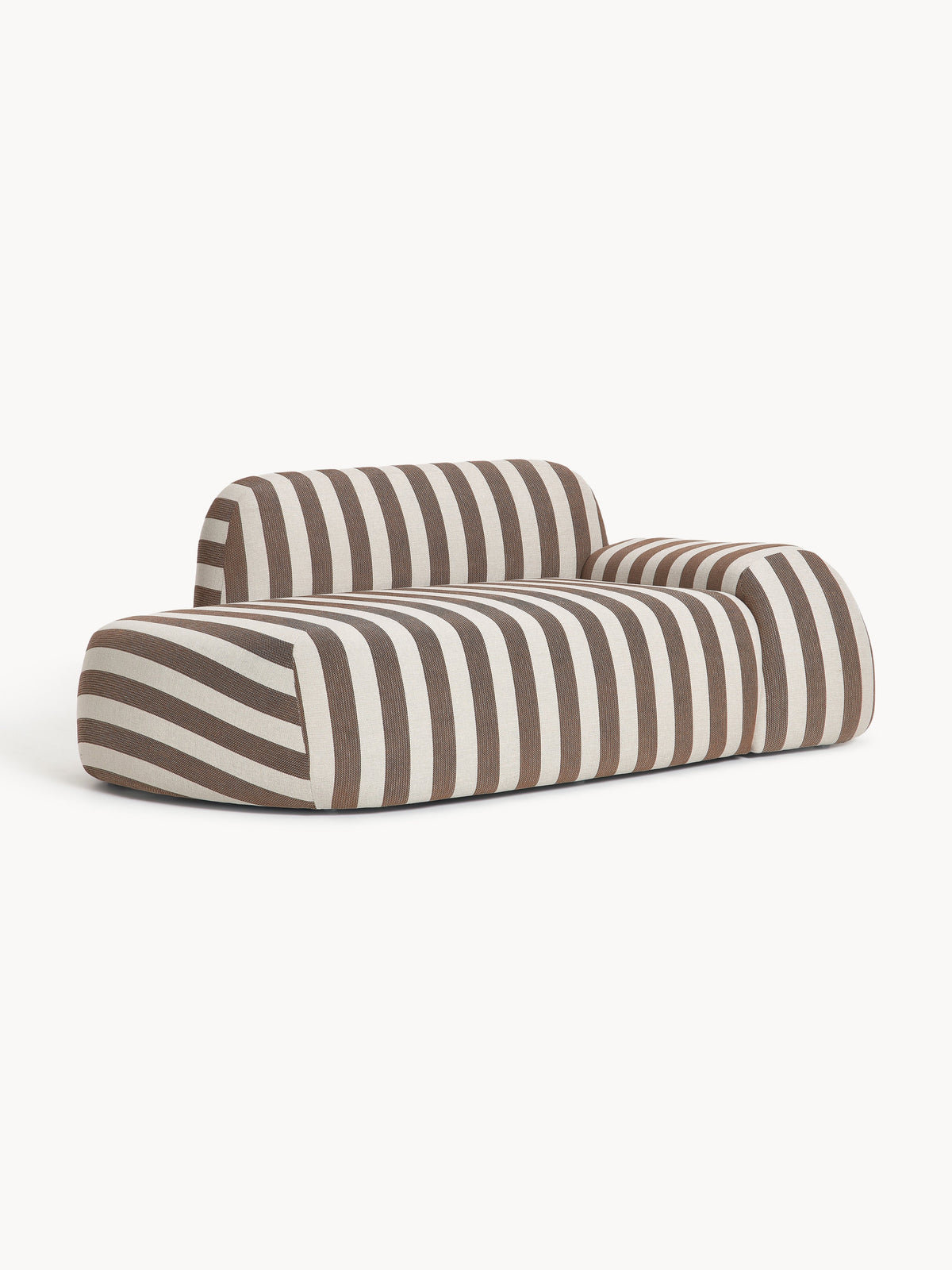 Wolke 2-Seater Striped Sofa with Chaise Longue