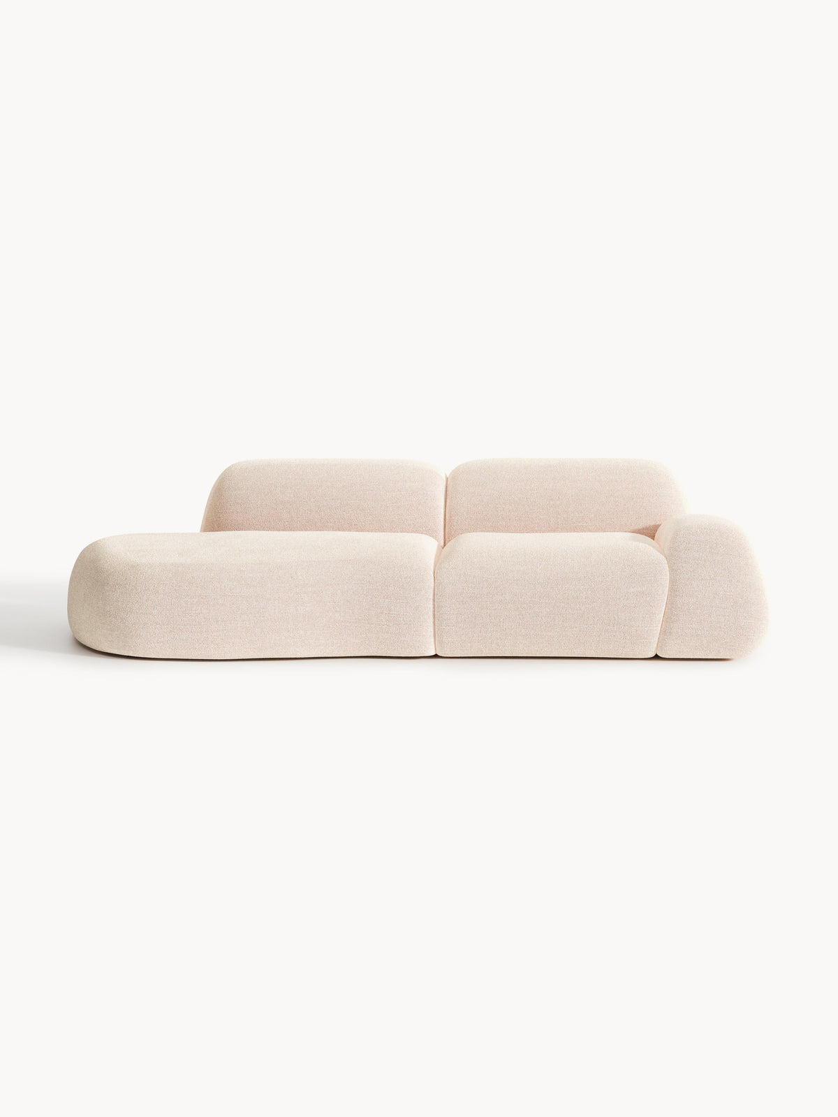 Wolke 3-Seater Modular Chaise in Bouclé