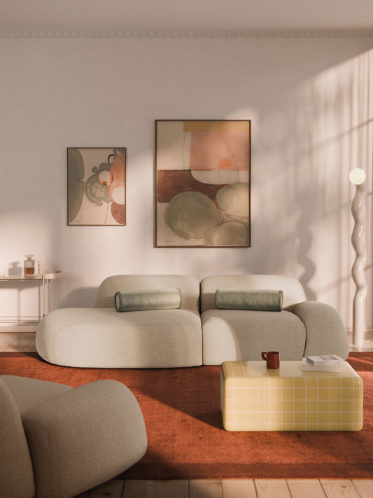 Wolke 3-Seater Modular Chaise in Bouclé