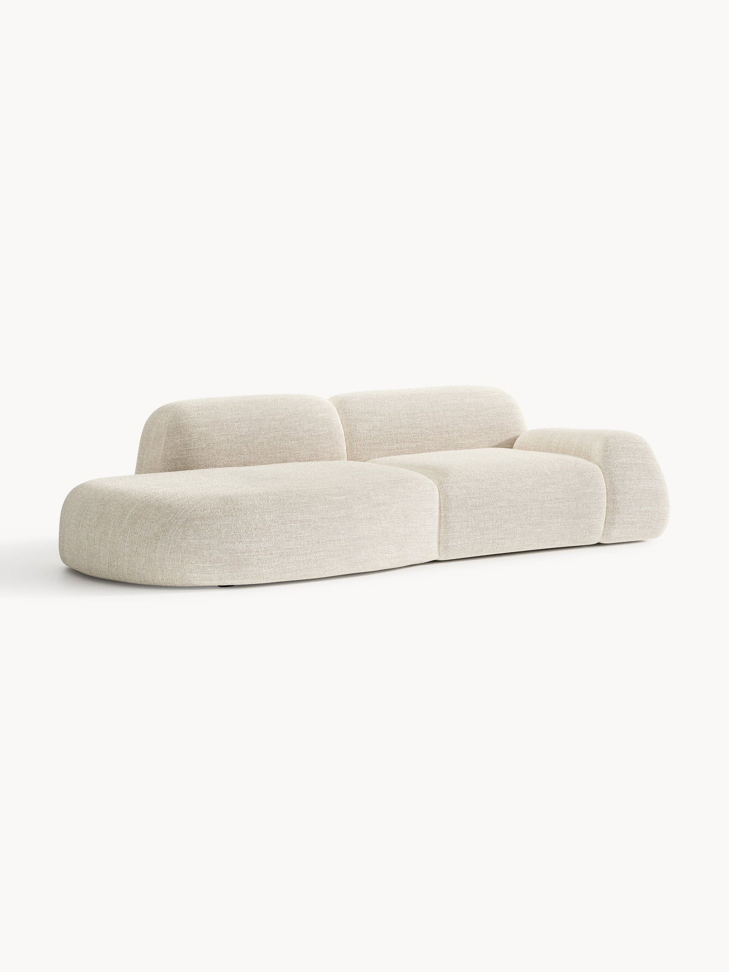 Wolke 3-Seater Modular Chaise in Bouclé