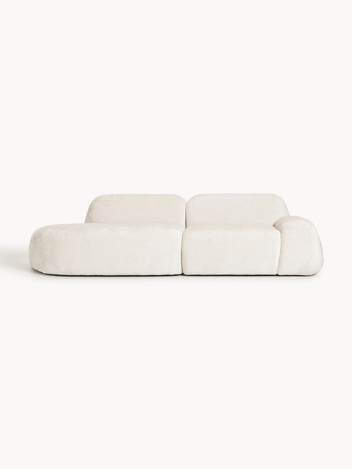 Wolke 3-Seater Modular Chaise in Teddy Bouclé