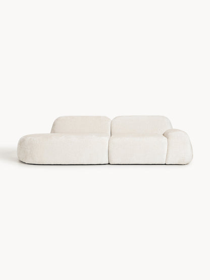 Wolke 3-Seater Modular Chaise in Teddy Bouclé