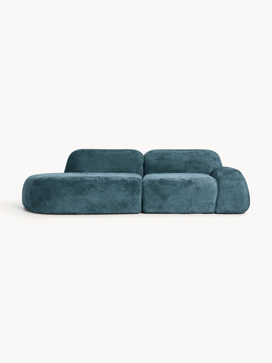 Wolke 3-Seater Modular Chaise in Teddy Bouclé