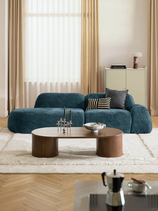 Wolke 3-Seater Modular Chaise in Teddy Bouclé