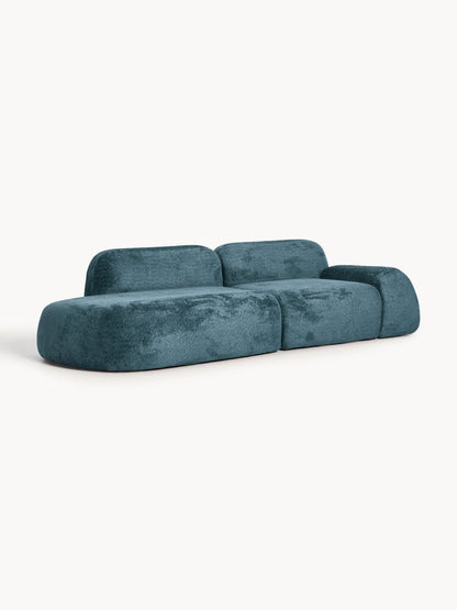Wolke 3-Seater Modular Chaise in Teddy Bouclé