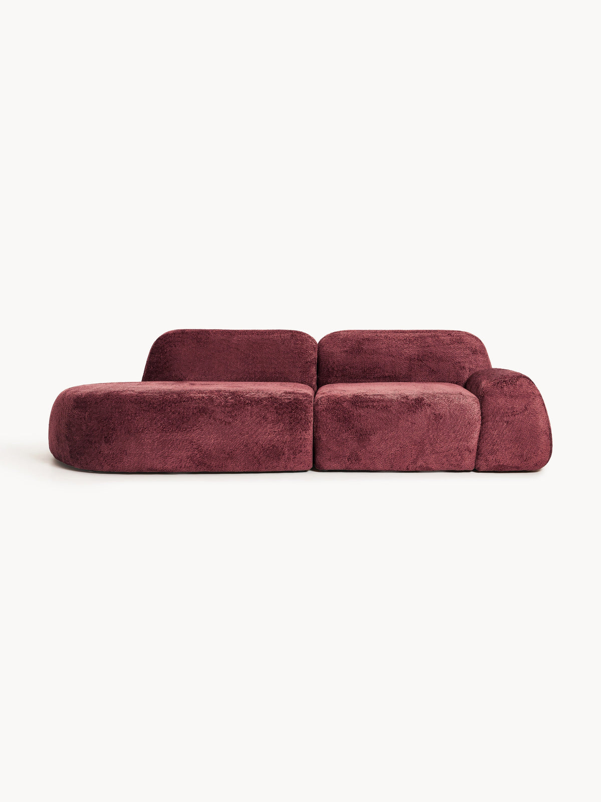 Wolke 3-Seater Modular Chaise in Teddy Bouclé