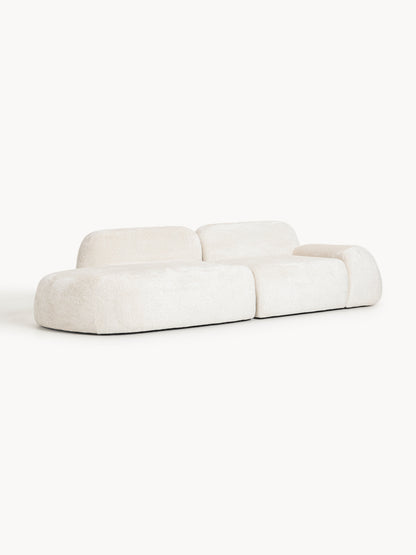 Wolke 3-Seater Modular Chaise in Teddy Bouclé