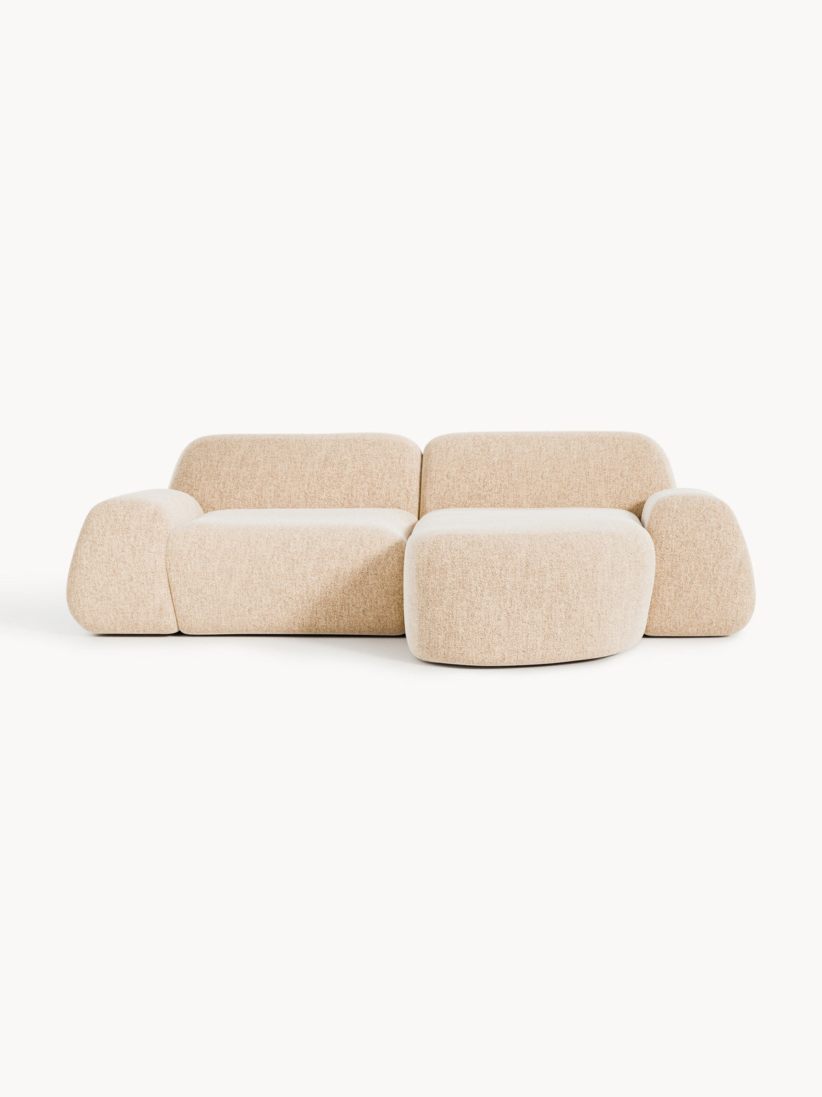 Wolke 3-Seater Modular Corner Sofa in Bouclé