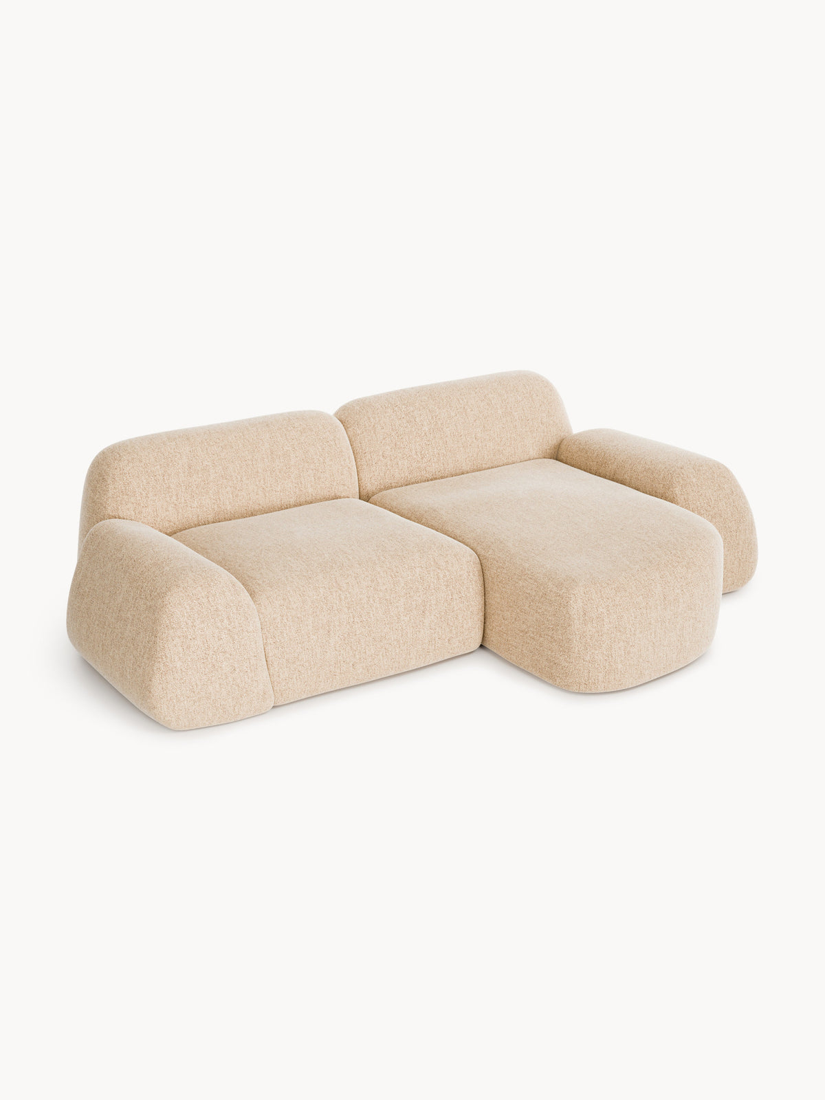 Wolke 3-Seater Modular Corner Sofa in Bouclé