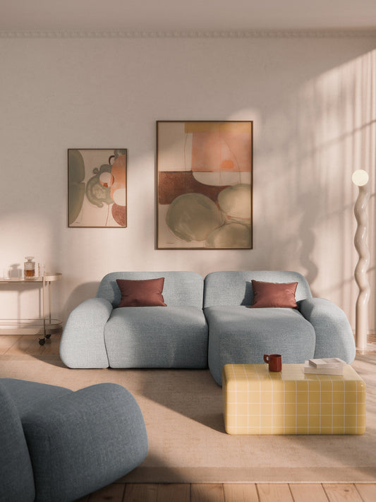 Wolke 3-Seater Modular Corner Sofa in Bouclé