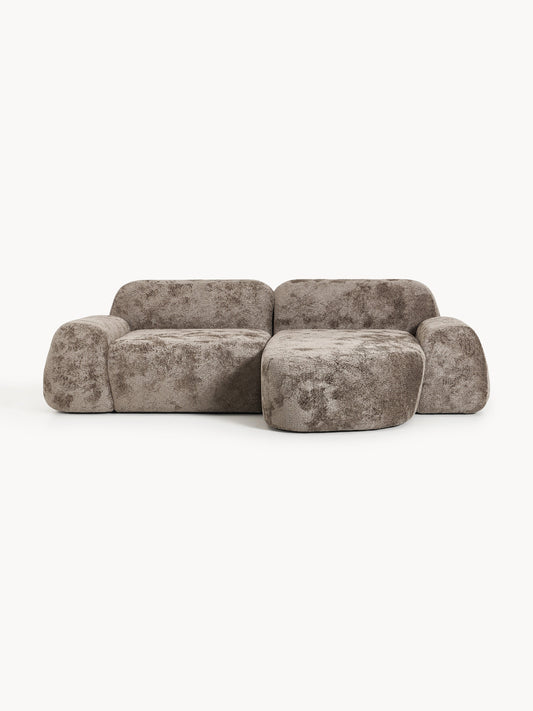 Wolke 3-Seater Modular Corner Sofa in Teddy Bouclé