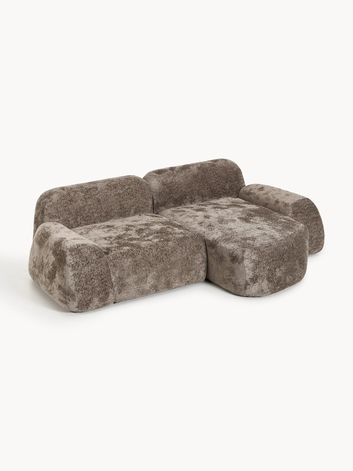 Wolke 3-Seater Modular Corner Sofa in Teddy Bouclé