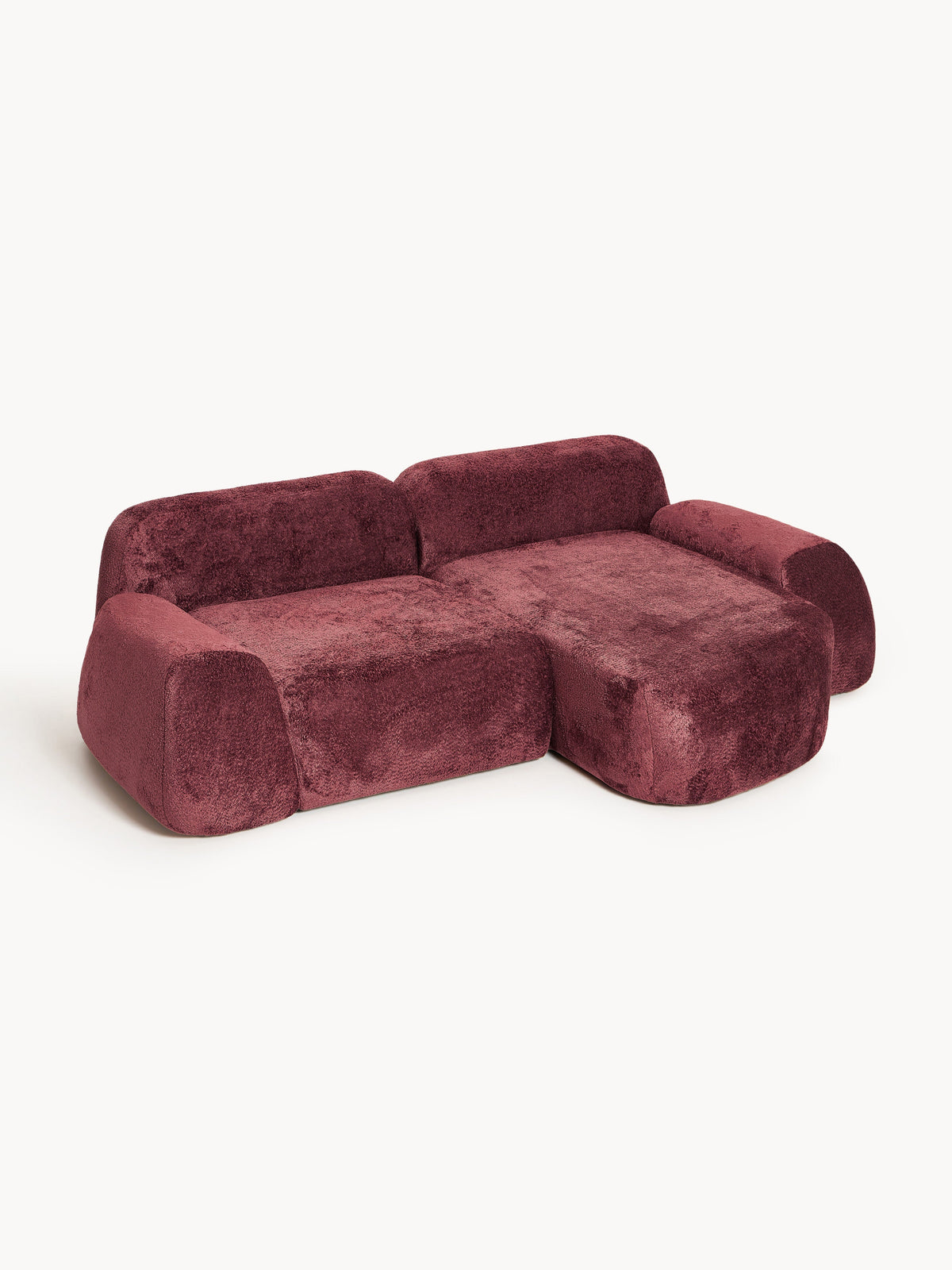 Wolke 3-Seater Modular Corner Sofa in Teddy Bouclé