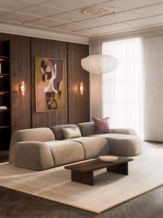 Wolke 4-Seater Modular Corner Sofa in Teddy