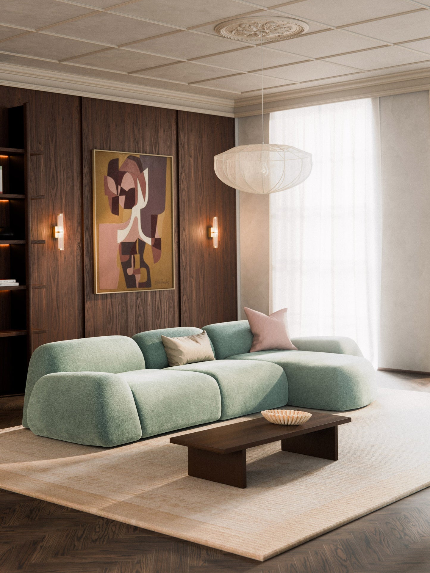 Wolke 4-Seater Modular Corner Sofa in Teddy