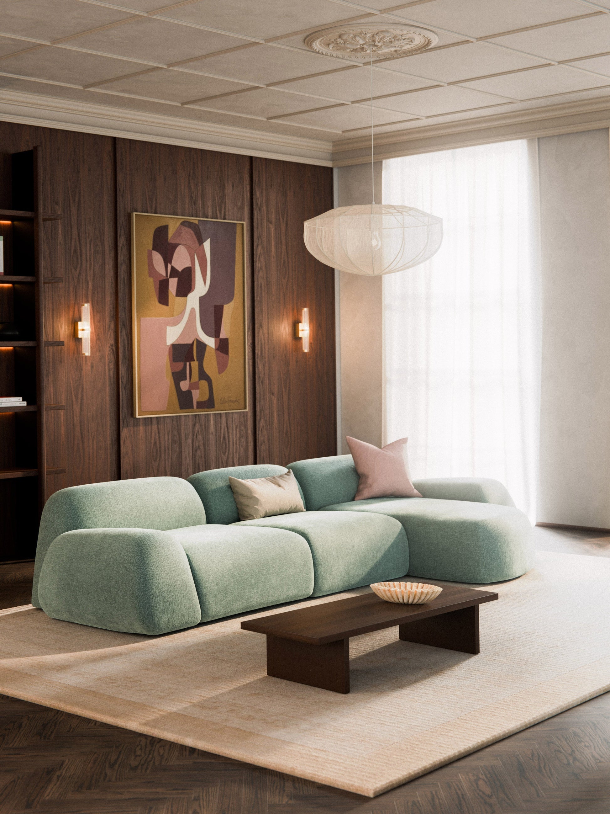 Wolke 4-Seater Modular Corner Sofa in Teddy