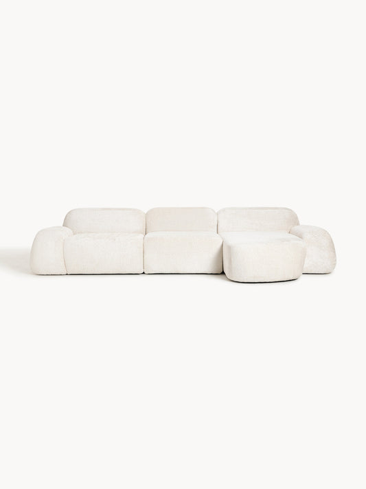 Wolke 4-Seater Modular Corner Sofa in Teddy Bouclé