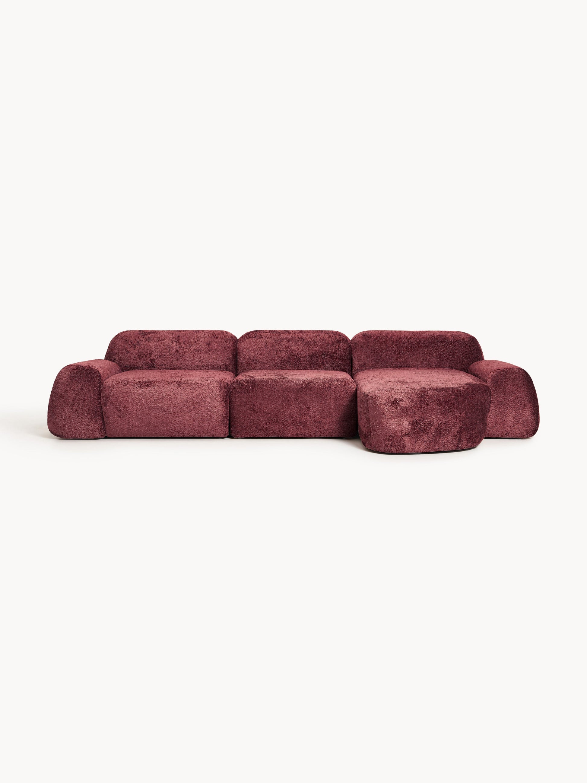 Wolke 4-Seater Modular Corner Sofa in Teddy Bouclé