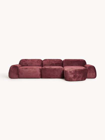 Wolke 4-Seater Modular Corner Sofa in Teddy Bouclé