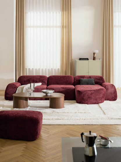 Wolke 4-Seater Modular Corner Sofa in Teddy Bouclé