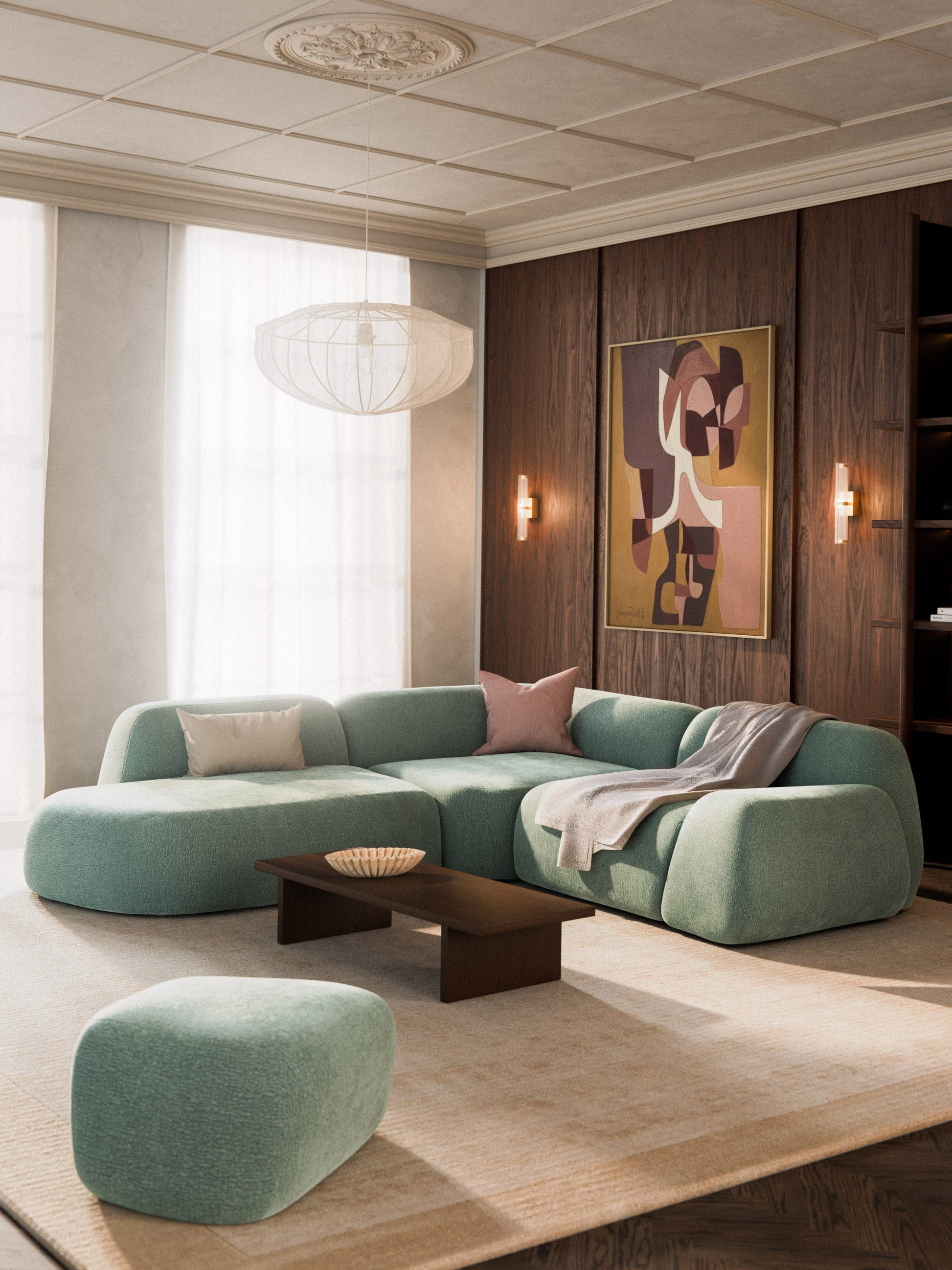 Wolke 4-Seater Modular Corner Sofa with Chaise Longue