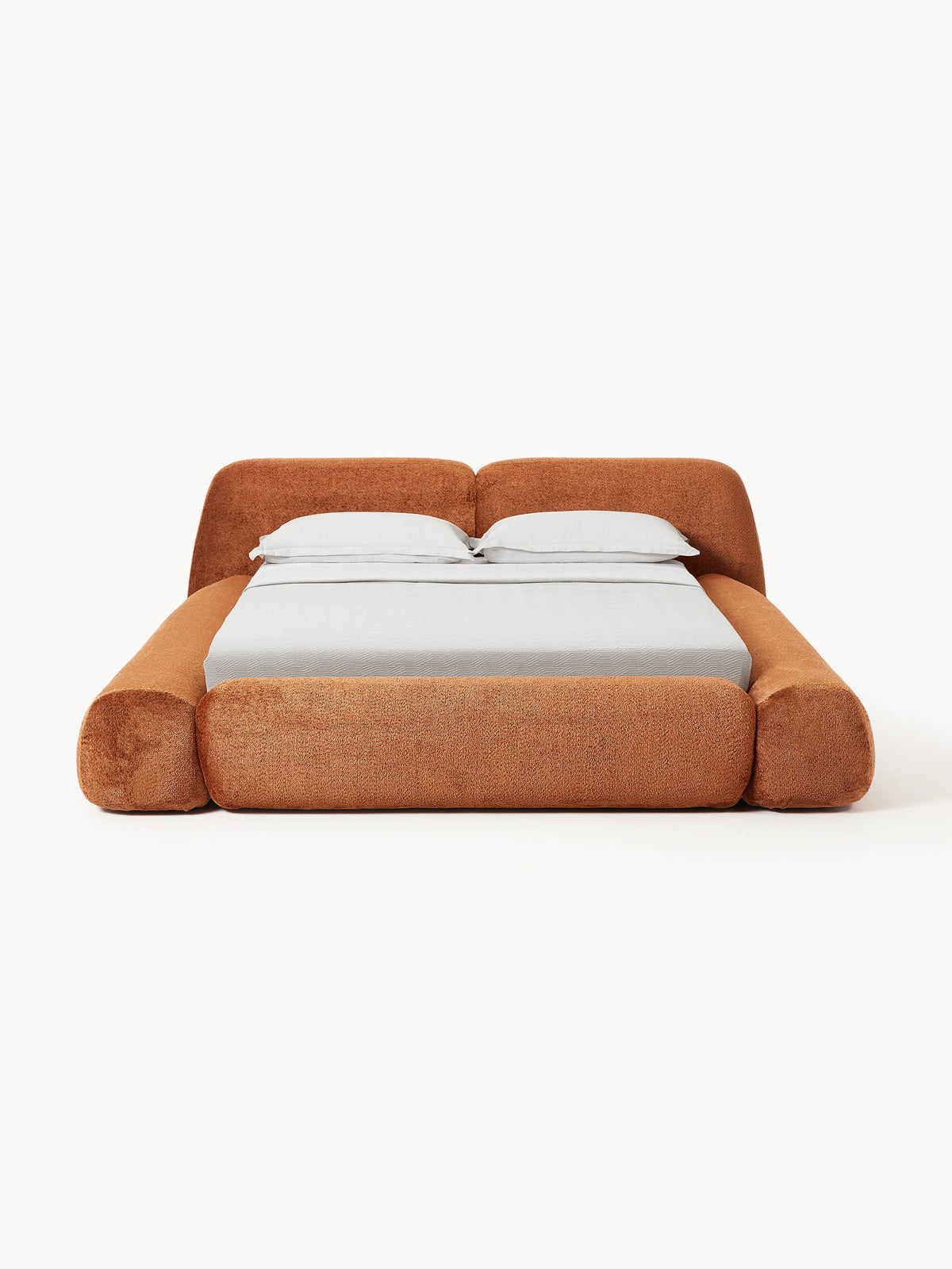 Wolke Bed, Upholstered in Teddy Bouclé