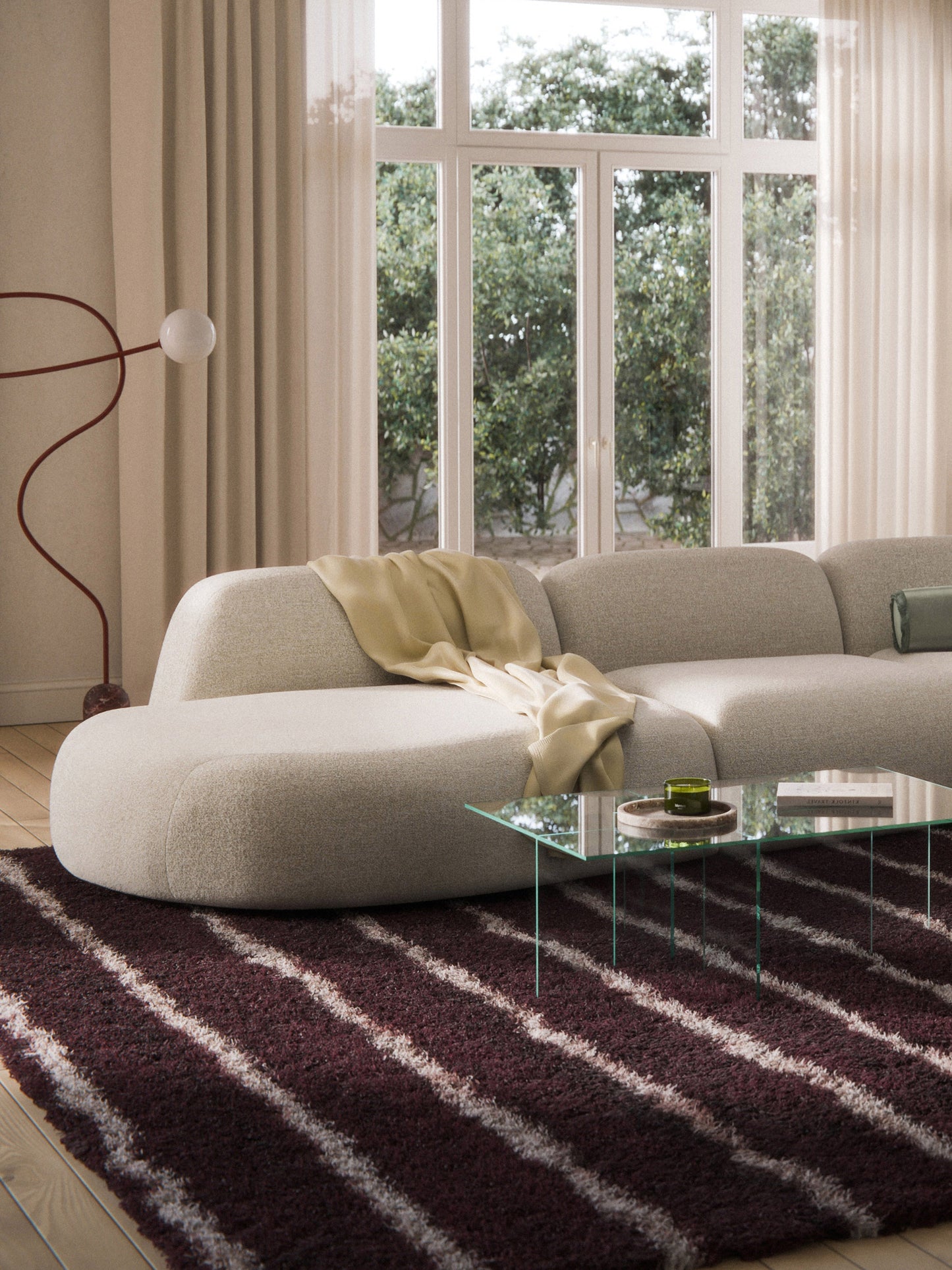 Wolke Chaise Module in Bouclé